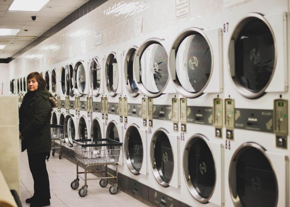 How can I protect myself while doing laundry?